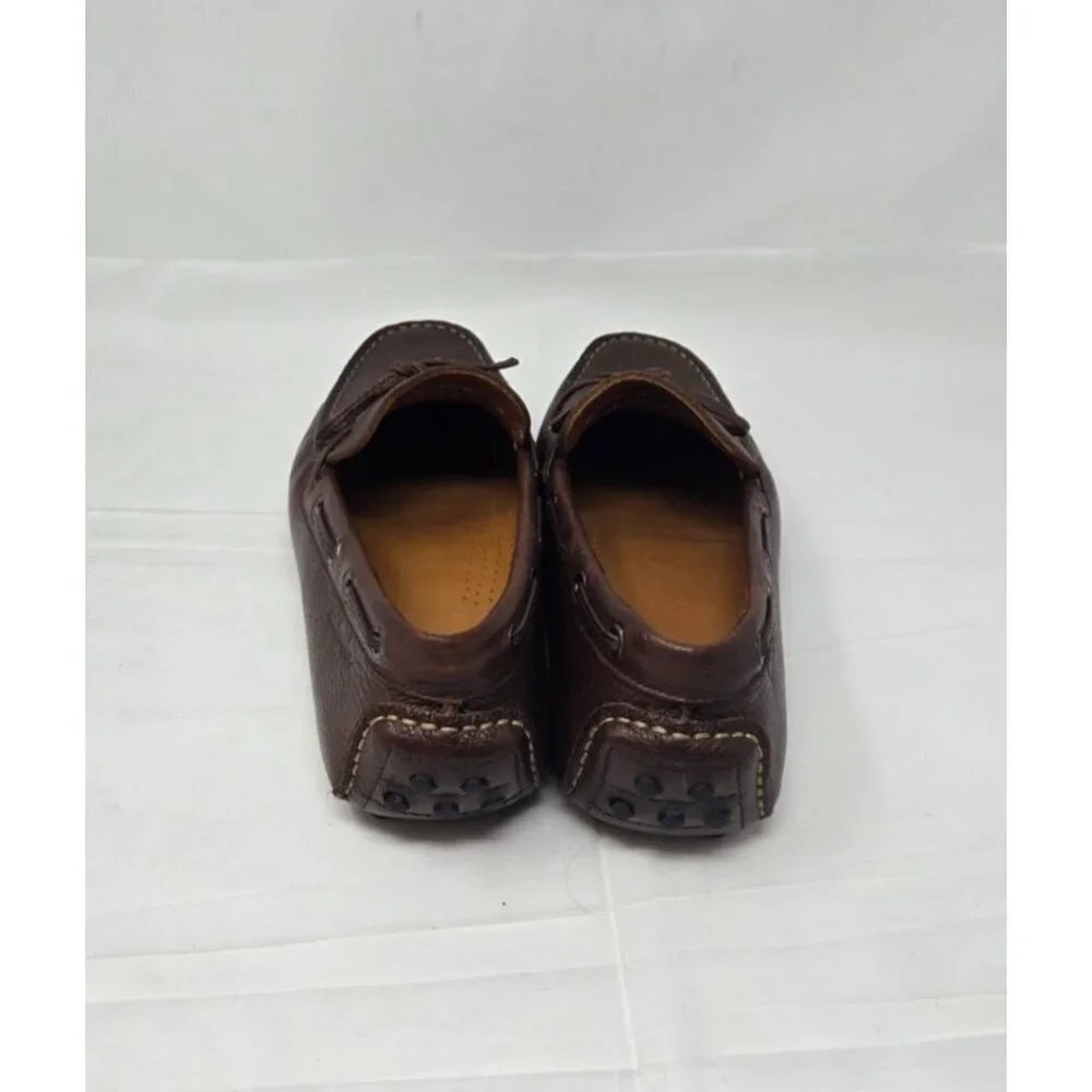 Clarks men's brown Leather Slip On Loafer Mocs Driver Shoes size 8